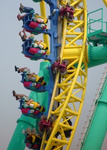 crazy amusement park ride