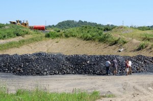 pile of reclaimed coal