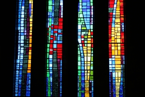 abstract design stained glass windows