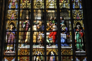 medieval stained glass window