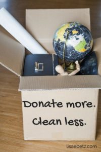 fight clutter by donating one item a day