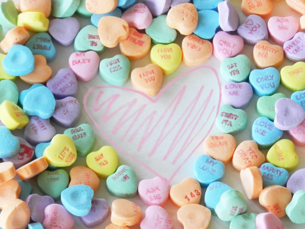 Photo of candy valentine's hearts