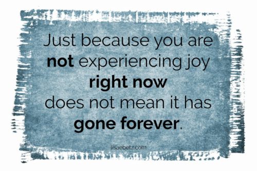 joyless season: joy is not gone forever