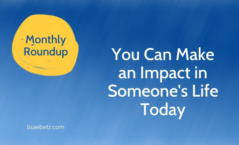 You can make an impact on someone's life today
