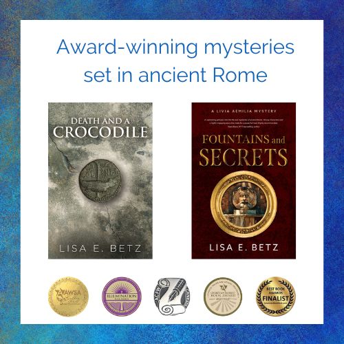 Award-winning mysteries set in ancient Rome with novel book covers