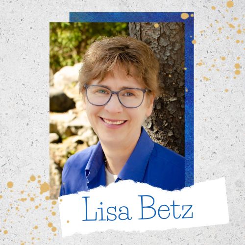 Lisa Betz headshot with speckled background. Photo by Marla Darius